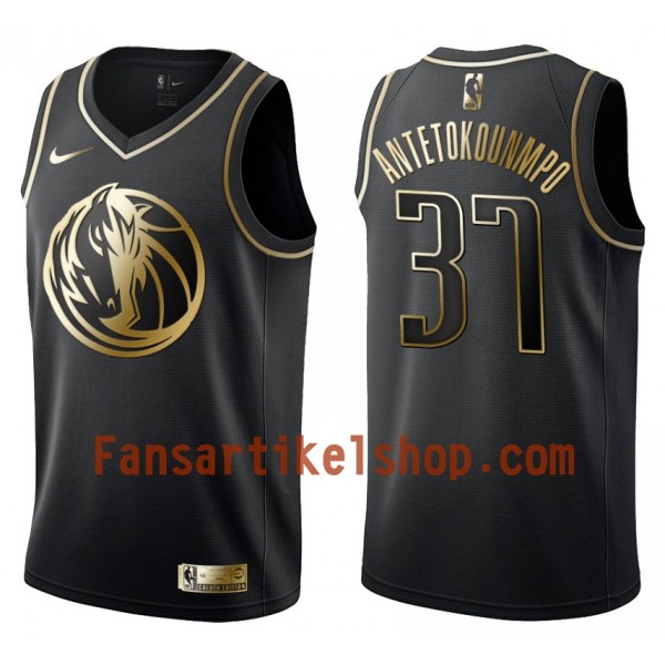 NBA Dallas Mavericks Trikot Kostas Antetokounmpo 37 Nike Schwarz Golden Edition Swingman - Herren